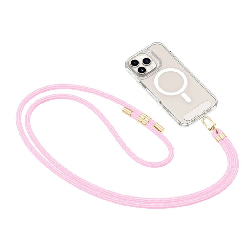 Tech-Protect C7S Rope popruh cez plece, svetloružový/zlatý