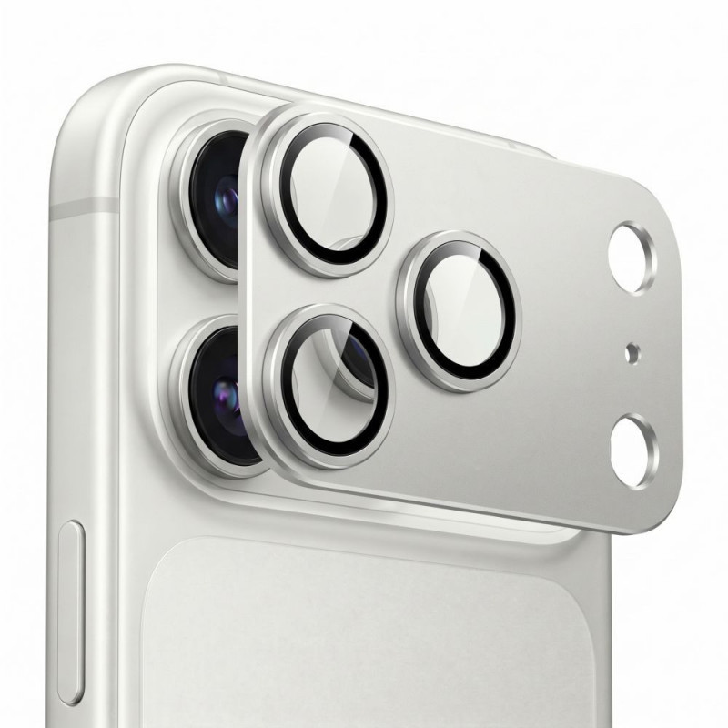 Tech-Protect Camfull Fit+ Apple iPhone 18 Pro Max ochrana objektívu fotoaparátu, strieborná