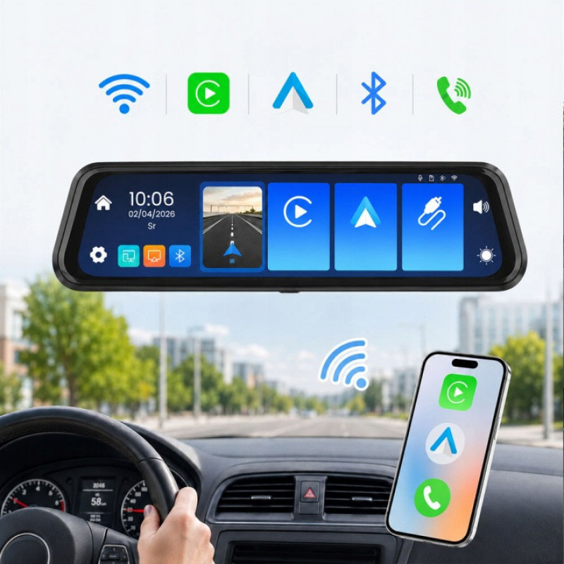ORLLO Autoplay PRO 4K autokamera predná a zadná, GPS, Wi-Fi