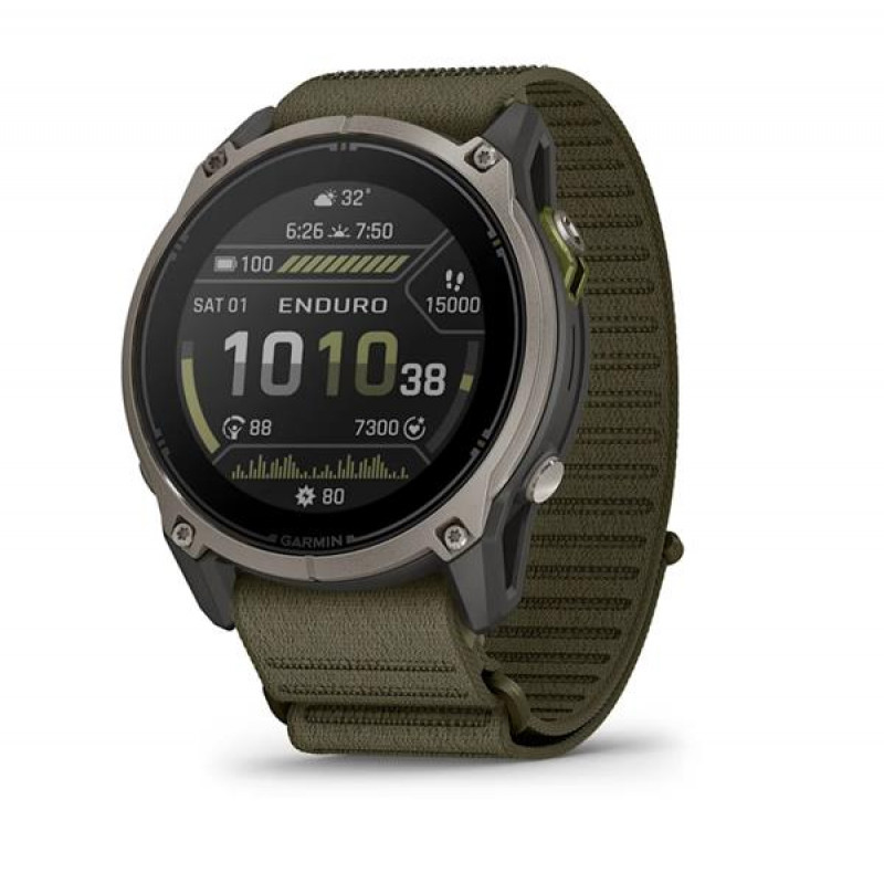 Smartwatch Garmin Enduro 4 GPS s tmavým olivovým látkovým remienkom ComfortFit (010-04799-01)