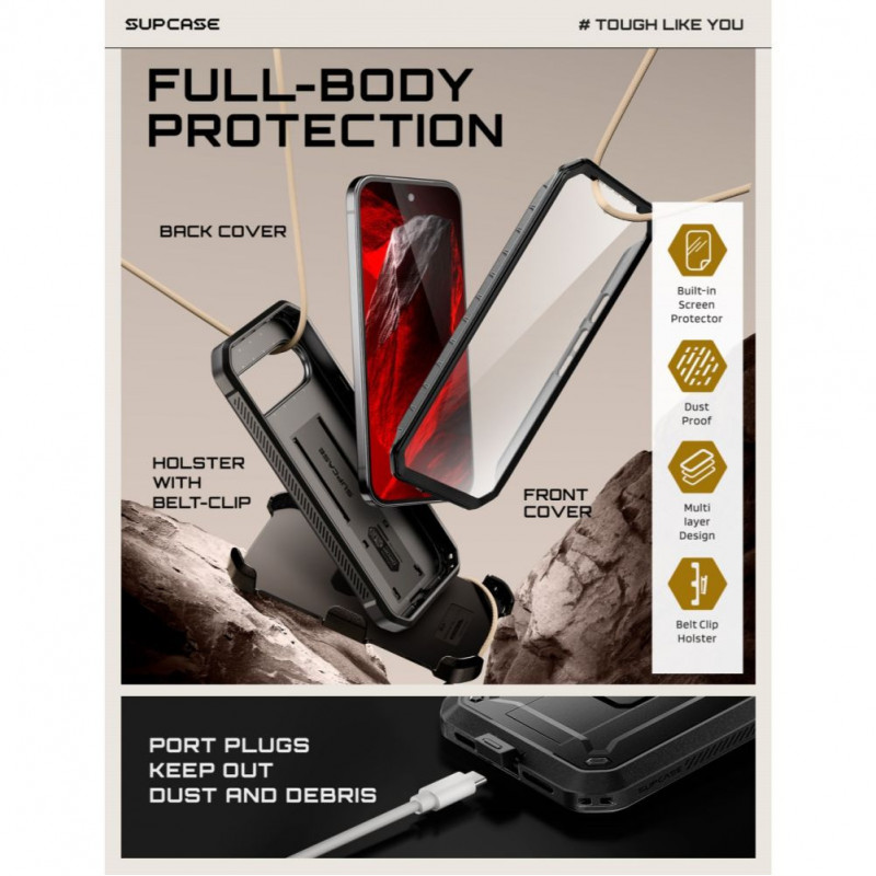 Supcase Unicorn Beetle Pro puzdro pre Google Pixel 11 Pro, čierne