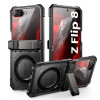 Supcase Unicorn Beetle Grip Mag MagSafe puzdro pre Samsung Galaxy Z Flip 8, čierne