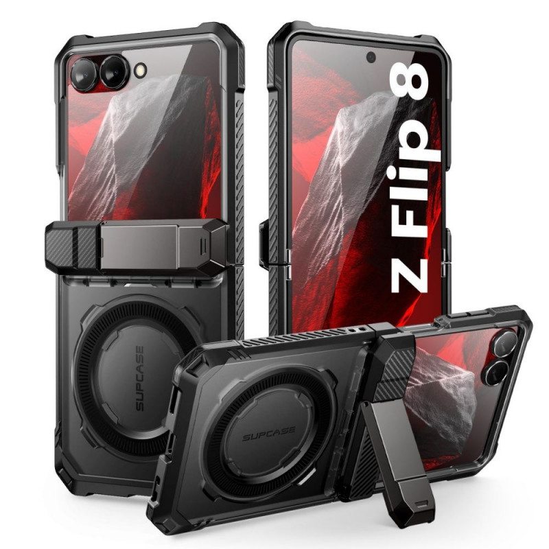 Supcase Unicorn Beetle Grip Mag MagSafe puzdro pre Samsung Galaxy Z Flip 8, čierne