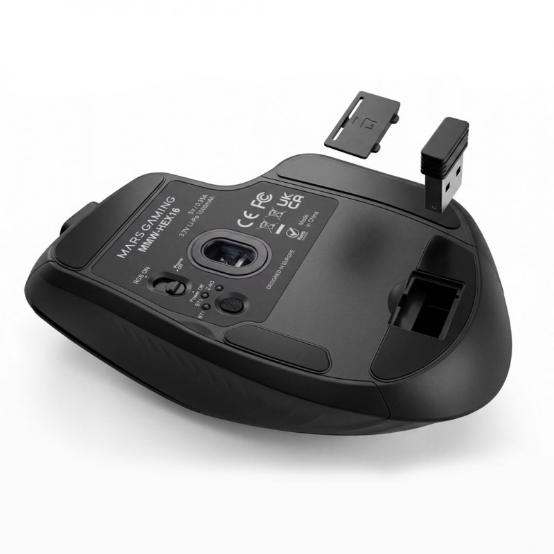 Tacens Mars Gaming MMW-HEX16 Bezdrôtová herná myš, 24000 DPI, Bluetooth 5.2, 2,4 GHz