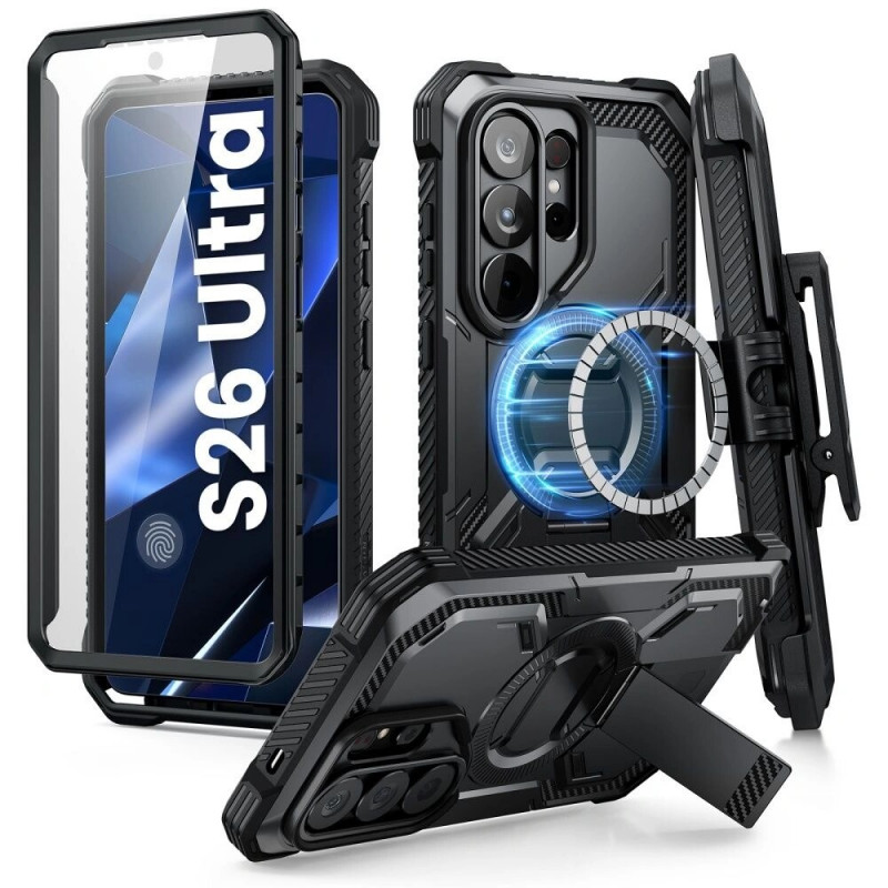 Supcase iBlason ArmorBox Clip Mag MagSafe puzdro pre Samsung Galaxy S26 Ultra, čierne