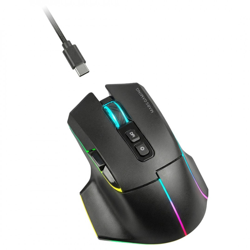 Tacens Mars Gaming MMW-VECTOR bezdrôtová herná myš, 12000 DPI, Bluetooth 5.4, 2.4 GHz