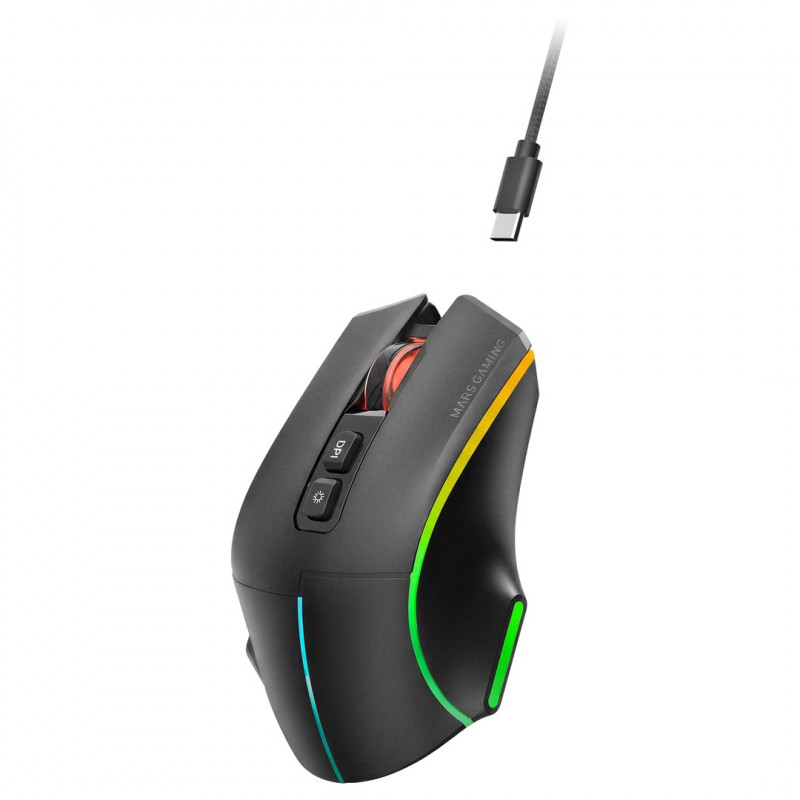 Tacens Mars Gaming MMW-VECTOR bezdrôtová herná myš, 12000 DPI, Bluetooth 5.4, 2.4 GHz
