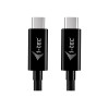 i-tec USB-C nabíjací kábel, 1.8 m, USB Power Delivery do 100 W, čierny