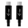 i-tec USB-C nabíjací kábel, 1.8 m, USB Power Delivery do 100 W, čierny
