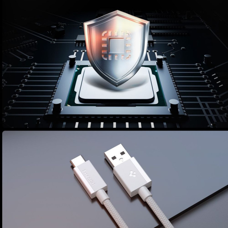 Spigen EB6015AC Essential USB-C kábel 60W 150 cm, biely