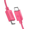Spigen EB6010CC Essential kábel USB-C na USB-C 60W 100 cm, ružový
