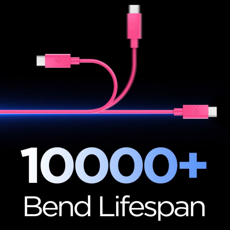 Spigen EB6010CC Essential kábel USB-C na USB-C 60W 100 cm, ružový