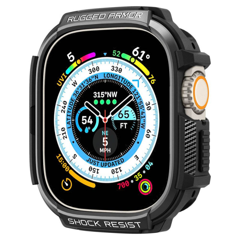Spigen Rugged Armor puzdro pre Apple Watch Ultra 49 mm, matná čierna