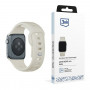 3mk silikónový remienok pre Apple Watch 42/44/45/49 mm, béžový