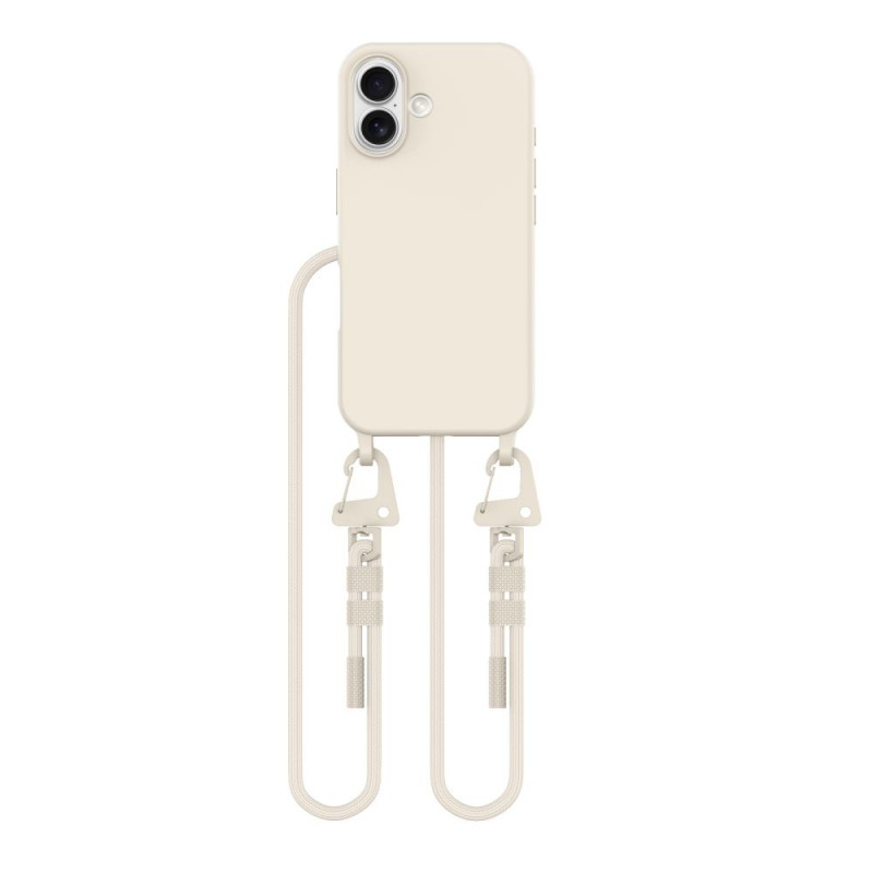 Tech-Protect MagNecklace MagSafe puzdro s remienkom pre Apple iPhone 16, béžové