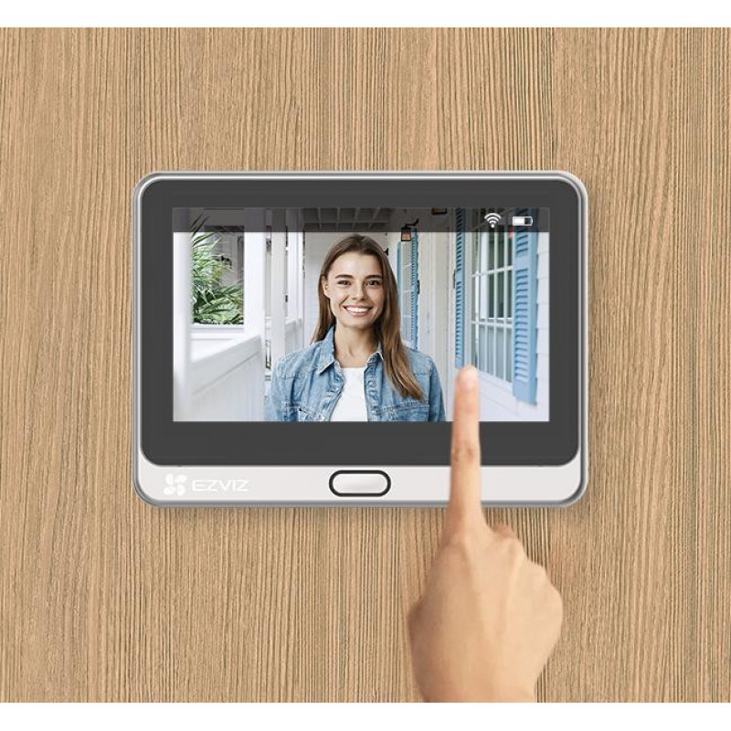 Ezviz CP4 4 MP Wi-Fi dverové kukátko, strieborné