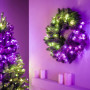 Twinkly Predpripravený veniec 50 RGB LED, zelený drôt, zástrčka typ C, 60 cm