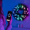 Twinkly Predpripravený veniec 50 RGB LED, zelený drôt, zástrčka typ C, 60 cm