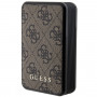 Guess GUPB10DP4GEGW Power Bank 10000 mAh, 18 W, 4G Leather Metal Logo, hnedá