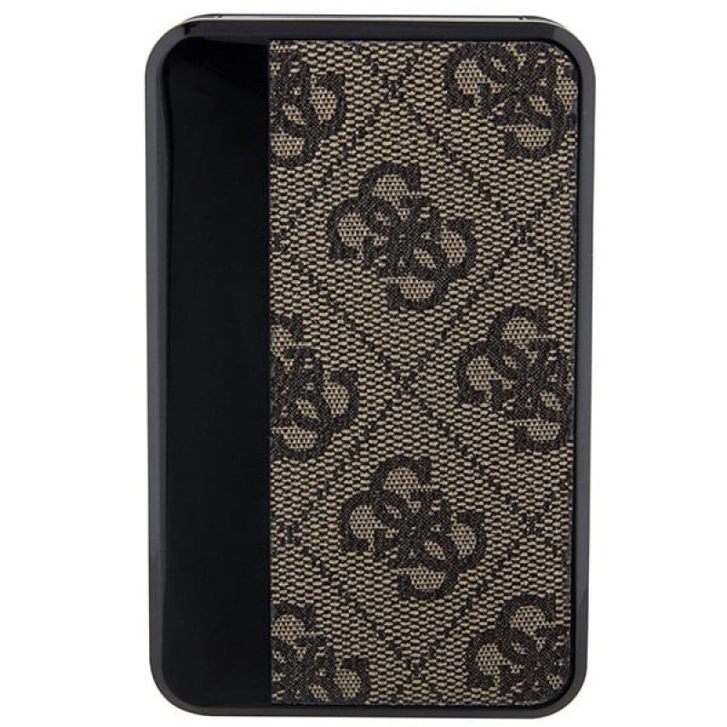 Guess GUPB10DP4GEGW Power Bank 10000 mAh, 18 W, 4G Leather Metal Logo, hnedá