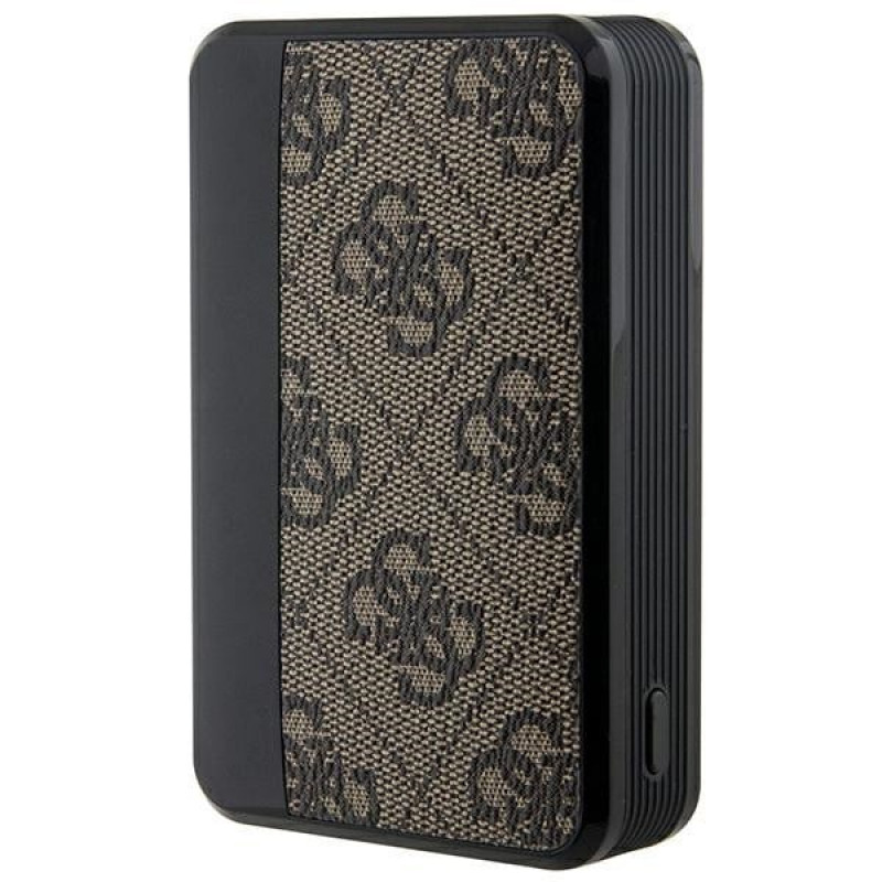 Guess GUPB10DP4GEGW Power Bank 10000 mAh, 18 W, 4G Leather Metal Logo, hnedá