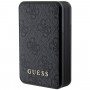 Guess GUPB10DP4GEGK power banka 10000 mAh, 18 W, 4G Leather Metal Logo, čierna