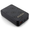 Guess GUPB10DP4GEGK power banka 10000 mAh, 18 W, 4G Leather Metal Logo, čierna