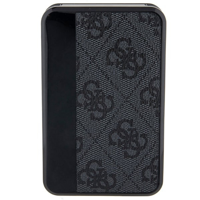 Guess GUPB10DP4GEGK power banka 10000 mAh, 18 W, 4G Leather Metal Logo, čierna