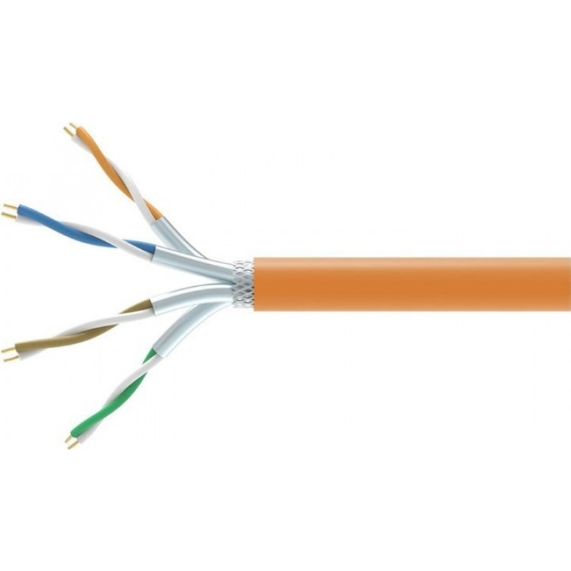 Equip 404553 Cat7 S/FTP inštalačný kábel v balení, 1000 m, bez halogénov (LSZH), oranžový