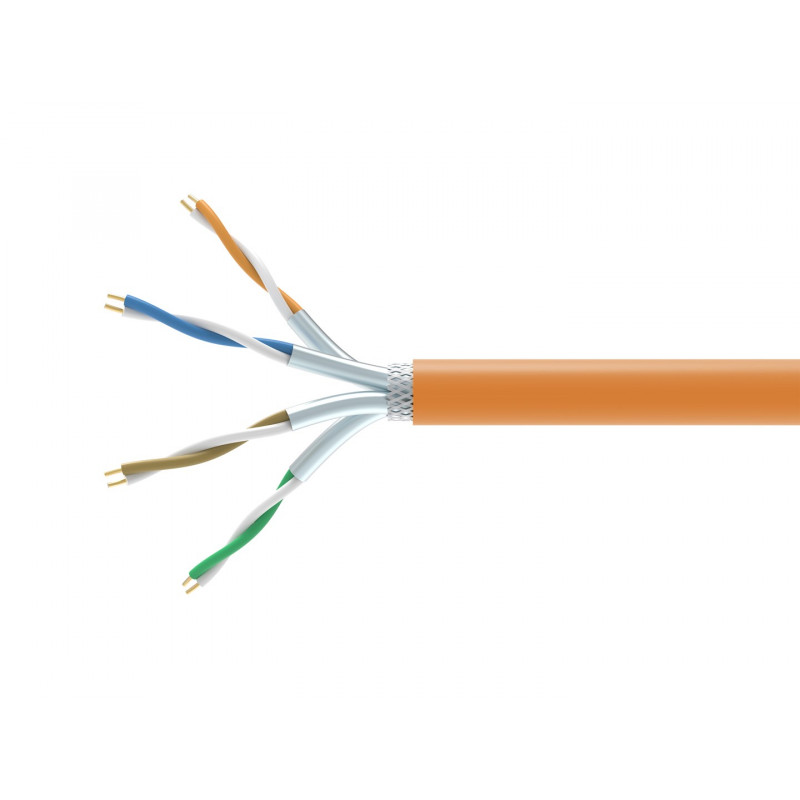 Equip 404553 Cat7 S/FTP inštalačný kábel v balení, 1000 m, bez halogénov (LSZH), oranžový