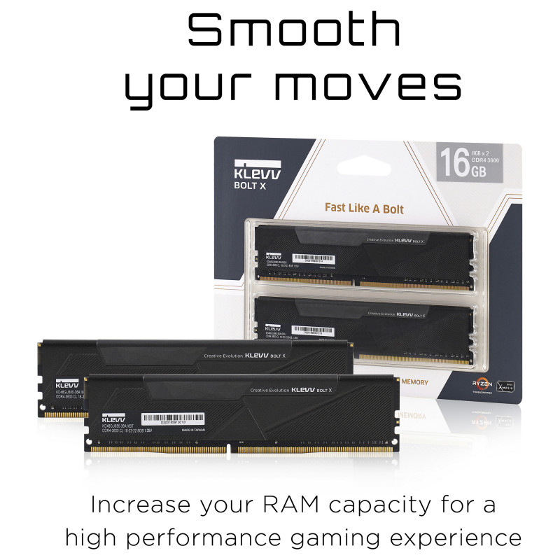 Klevv BOLT X KD48GU880-36A180U pamäťová súprava DDR4, 16 GB (2 x 8 GB), 3600 MHz