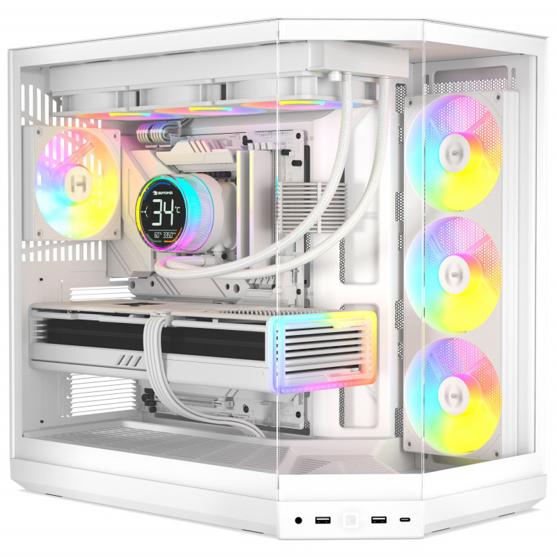 HYTE Y50 Snow White PC skriňa, biela, temperované sklo x 3