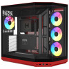 HYTE Y50 Wild Cherry PC skriňa, červená, temperované sklo x 3