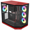 HYTE Y50 Wild Cherry PC skriňa, červená, temperované sklo x 3