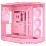 HYTE Y50 Strawberry Milk PC skriňa, svetloružová, temperované sklo x 3