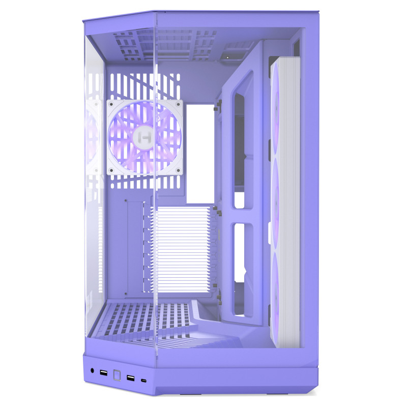 HYTE Y50 Taro Milk PC skriňa, fialová, temperované sklo x 3