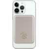 Guess GUPBM5AL4DMD 4G Strassed Metal Logo MagSafe indukčná powerbanka 5000 mAh, 15W, zlatá