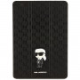 Karl Lagerfeld KLFC10SAKHPKK Saffiano Monogram Ikonik puzdro typu bookcase pre Apple iPad 10.2 (7., 8. a 9. generácia), čierne