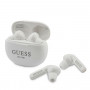 Guess GUTWS1CWHTWS Bezdrôtové slúchadlá do uší s dokovacou stanicou, Bluetooth 5.0, biele