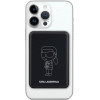 Karl Lagerfeld KLPBM5KIOTTGK indukčná power banka 5000 mAh 15W, Outline Ikonik, MagSafe, čierna
