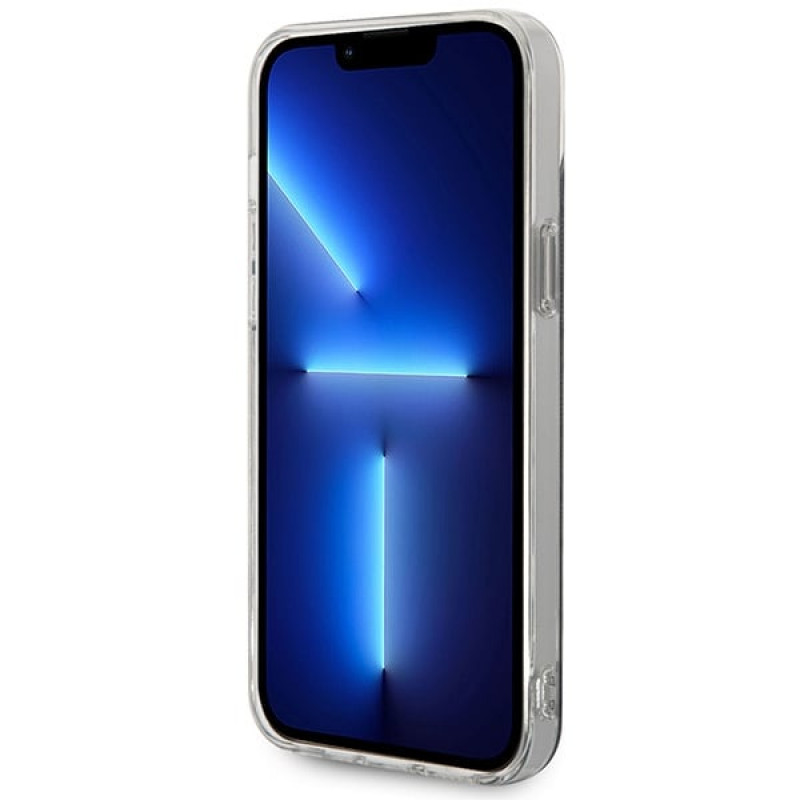 Guess GUBPP14SH4EACSK Obal na pevno pre Apple iPhone 14 + bezdrôtová nabíjačka, 4G Print, MagSafe, čierny