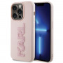 Karl Lagerfeld KLHCP15X3DMBKCP Puzdro Hardcase pre Apple iPhone 15 Pro Max, 3D Rubber Glitter Logo, ružové