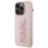Karl Lagerfeld KLHCP15X3DMBKCP Puzdro Hardcase pre Apple iPhone 15 Pro Max, 3D Rubber Glitter Logo, ružové