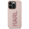 Karl Lagerfeld KLHCP15X3DMBKCP Puzdro Hardcase pre Apple iPhone 15 Pro Max, 3D Rubber Glitter Logo, ružové