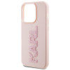 Karl Lagerfeld KLHCP15X3DMBKCP Puzdro Hardcase pre Apple iPhone 15 Pro Max, 3D Rubber Glitter Logo, ružové
