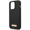 Guess GUHMP14XSBPLK Apple iPhone 14 Pro Max pevné puzdro, silikónová logo platnička MagSafe, čierna