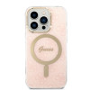 Guess GUBPP14LH4EACSP Puzdro + bezdrôtová nabíjačka Apple iPhone 14 Pro ružové hardcase, 4G Print, MagSafe