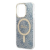 Guess GUBPP14LH4EACSB Puzdro + bezdrôtová nabíjačka Apple iPhone 14 Pro modré hardcase, 4G Print, MagSafe