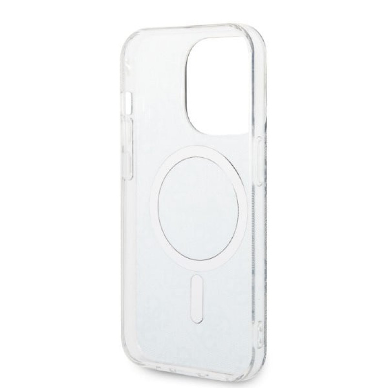 Guess GUBPP14LH4EACSB Puzdro + bezdrôtová nabíjačka Apple iPhone 14 Pro modré hardcase, 4G Print, MagSafe
