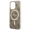 Guess GUBPP13LH4EACSW Puzdro + bezdrôtová nabíjačka Apple iPhone 13 Pro hnedý hardcase, 4G Print, MagSafe
